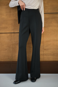 Yandan Yırtmaçlı Scuba Pantolon Siyah