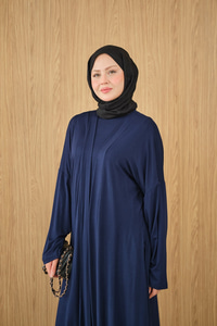 Yandan Yırtmaçlı Sıfır Kol 3'lü Takım Lacivert