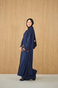 Yandan Yırtmaçlı Sıfır Kol 3'lü Takım Lacivert