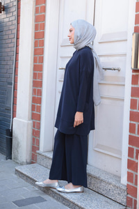 Yanları Cepli Takım Lacivert