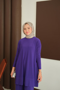 Yanları Cepli Takım Mor