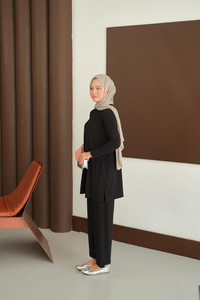 Yanları Cepli Takım SIYAH