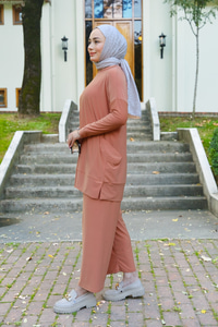 Yanları Cepli Takım Turuncu