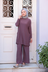 Yanları Cepli Takım Vişne Çürüğü