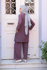 Yanları Cepli Takım Vişne Çürüğü