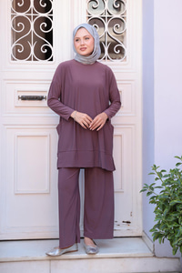 Yanları Cepli Takım Vişne Çürüğü