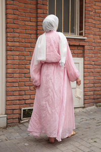 Yanları Püskül Detaylı Takım Pembe