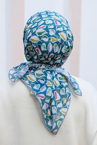 Yaprak Desen Eşarp Açık Yeşil