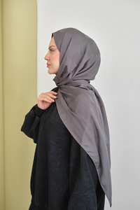 Yaprak Desen Jakar Şal Antrasit