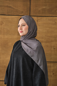 Yaprak Desen Jakar Şal Antrasit