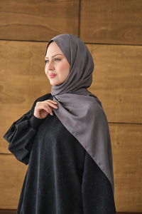 Yaprak Desen Jakar Şal Antrasit