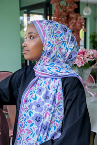 Uygun Fiyatlı YAPRAK DESENLI SAL LILA | Loccomoda.com 