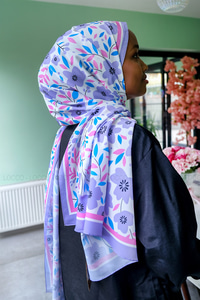 Uygun Fiyatlı YAPRAK DESENLI SAL LILA | Loccomoda.com 