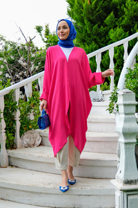 YARASA KOL DETAYLI HIRKA PEMBE