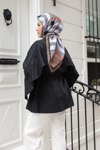 Yarasa Kol Emily Gömlek Siyah