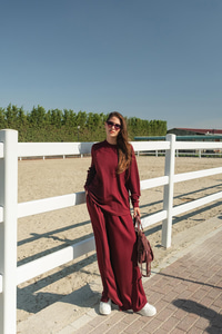 Yarasa Kol İkili Takım Bordo