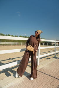 Yarasa Kol İkili Takım Kahverengi