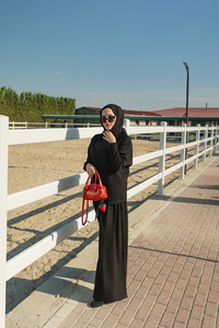 Yarasa Kol İkili Takım Siyah