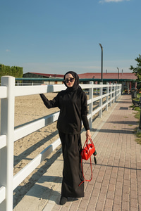 Yarasa Kol İkili Takım Siyah