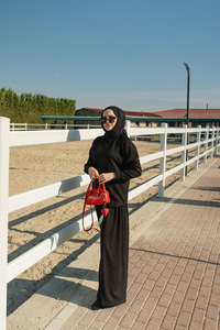 Yarasa Kol İkili Takım Siyah