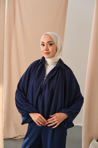 Yarasa Kol Volanlı Takım Lacivert