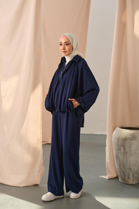 Yarasa Kol Volanlı Takım Lacivert