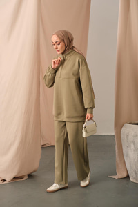 Yarım Fermuarlı Takım Yeşil