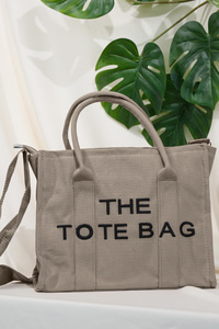 Yazı Baskılı Çanta Vizon