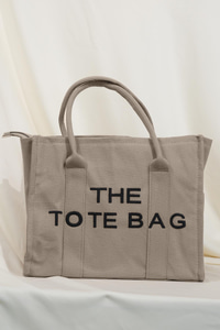 Yazı Baskılı Çanta Vizon