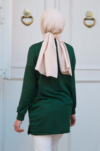 Yazı Baskılı Tunik Yeşil