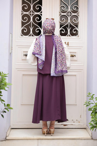 Yelekli Şık Takım Mor