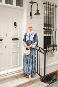 Yeliz Model Elbise Mavi