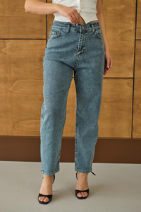 Yıkama Desen Pantolon Buz Mavi