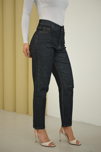 Yıkama Desen Pantolon Lacivert