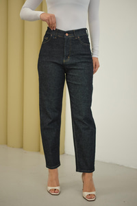 Yıkama Desen Pantolon Lacivert