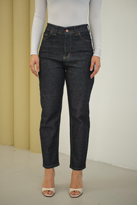 Yıkama Desen Pantolon Lacivert