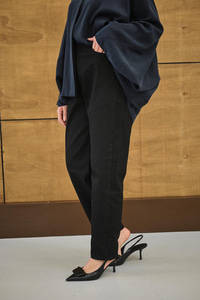 Yıkama Desen Pantolon Siyah