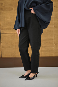 Yıkama Desen Pantolon Siyah