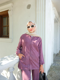 Yıkama Detay İkili Takım Gül Kurusu