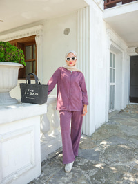 Yıkama Detay İkili Takım Gül Kurusu