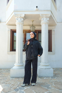 Yıkama Detay İkili Takım Siyah