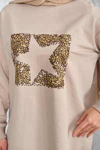 Yıldız Baskılı Sweat Taş