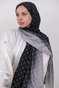 Uygun Fiyatlı YILDIZ DESEN SAL SIYAH | Loccomoda.com 