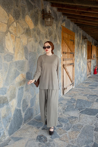 Yırtmaç Detay Takım Haki Yeşil