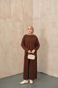 Yırtmaç Detay Takım Kahve