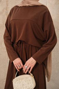 Yırtmaç Detay Takım Kahve