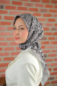 Yonca Soft Eşarp Gri