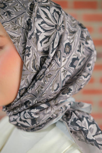 Yonca Soft Eşarp Gri