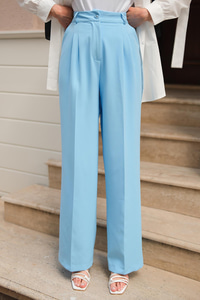 YUKSEK BEL PALAZZO PANTOLON Mavi