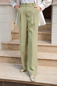 YUKSEK BEL PALAZZO PANTOLON Yeşil